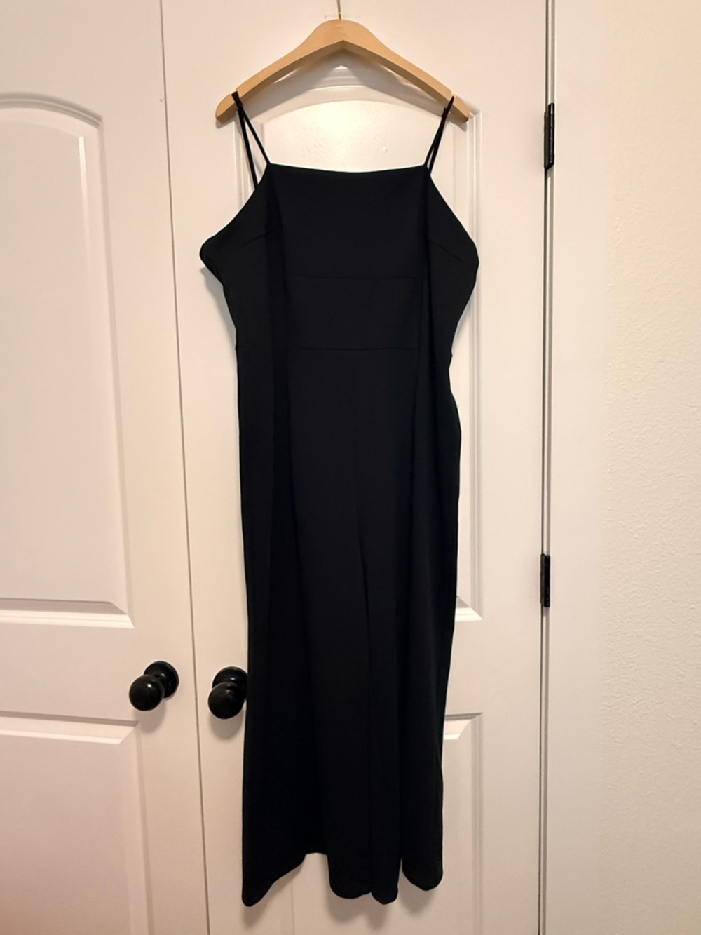 wild fable Black Spaghetti Strap Wide leg Romper